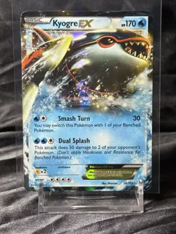 Pokemon TCG Kyogre EX Ultra Rare Full Art Holo Dark Explorers 26/108 170 -HP- - Image 2