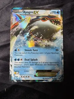 Pokemon TCG Kyogre EX Ultra Rare Full Art Holo Dark Explorers 26/108 170 -HP- - Image 4