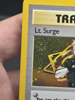 Pokemon Lt. Surge Trainer Holofoil SWIRL! Gym Heroes 17/132 Condition - Image 3