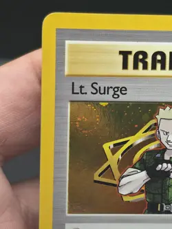 Pokemon Lt. Surge Trainer Holofoil SWIRL! Gym Heroes 17/132 Condition - Image 4
