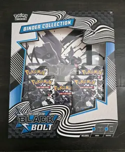 Pokemon Scarlet & Violet Black Bolt Binder Collection Box Zekrom English TCG - Image 1