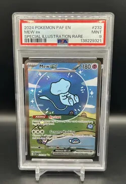 2024 Pokemon Paldean Fates Mew ex #232/091 PSA 9 - Image 1