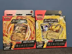 Pokemon TCG Ninetales EX & Zapdos EX Deluxe Battle Deck NEW Sealed (Lot of 2) - Image 1