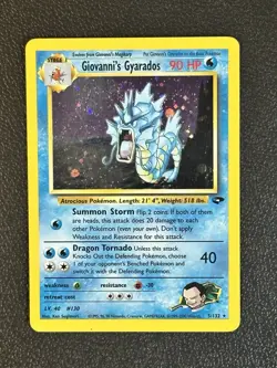 Giovanni’s Gyarados 5/132 Holo Gym Challenge Pokemon - Image 1