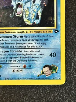 Giovanni’s Gyarados 5/132 Holo Gym Challenge Pokemon - Image 4