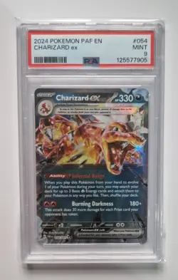 Charizard ex PAF 054/091 PSA 9 Pokemon TCG - Image 1