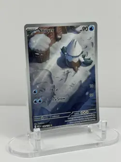 Pokemon TCG Snover 140/132 Me01 Mega Evolution Illustration Rare Holo Full Art - Image 2