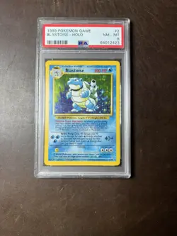2000 Pokemon Base Set Blastoise Holo 02/102 - PSA 8 - Image 1