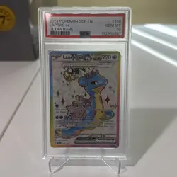 2024 POKEMON SCR EN-STELLAR CROWN ULTRA RARE #158 LAPRAS EX PSA 10 - Image 1