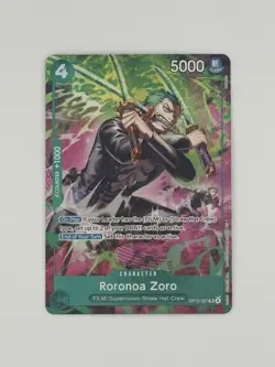One Piece OP15 Roronoa Zoro OP13-037 TR Foil - Adventure On Kami's Island Eng - Image 1