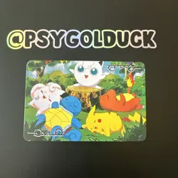 Japanese Pokemon Playing Card Squirtle Pikachu Charmander Jigglypuff - Image 1