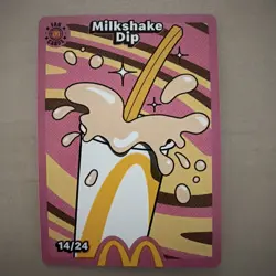 MILKSHAKE DIP (14/24) McDonalds Cards 2026 UnRedeemed trading card "NEW" - Image 1