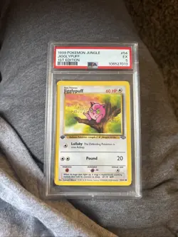 Pokemon TCG Jigglypuff 1st Edition Jungle Card 54/64 Regular Common PSA 5 - Image 1