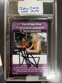 WWE WWF Raw Deal- John Cena - Backstage Area Signature Autograph PC card - Image 3