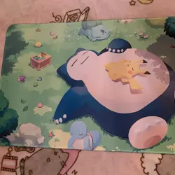 Snorlax Pikachu Rubber Playmat Play Mat Tcg Trading Card Game Pokemon Standard - Image 2