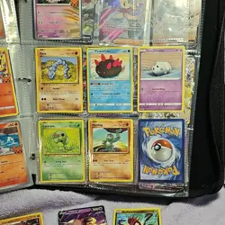 Pokemon TCG Mixed Card Lot Binder Mewtwo & Mew Cover Charizard Lucario Lampent - Image 3