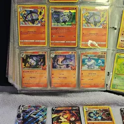 Pokemon TCG Mixed Card Lot Binder Mewtwo & Mew Cover Charizard Lucario Lampent - Image 4