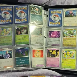 Pokemon TCG Mixed Card Lot Binder Mewtwo & Mew Cover Charizard Lucario Lampent - Image 5