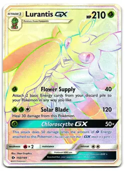 Lurantis GX 150/149 - Sun & Moon Rare Rainbow Pokemon TCG - M/LP Card - Image 1