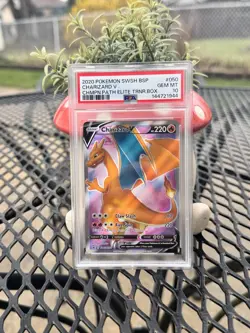 Pokemon TCG Charizard v SWSH050 Promo Card Holo PSA 10 - Image 1