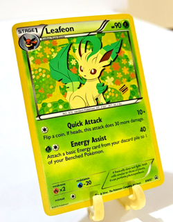 2013 Pokemon LEAFEON Card BW87 # 470 Verdant Holo PROMO Black Star - Image 1