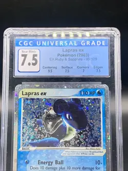 Pokemon 2003 Ruby & Sapphire Lapras EX Holo Ultra Rare Card #99/109 CGC 7.5 - Image 2