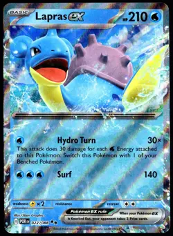Pokemon TCG Lapras ex 022/088 2026 Perfect Order Double Rare Card - LP - Image 1