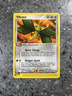 Pokemon TCG Cards Vibrava 22/97 Dragon Rare NM - Image 1