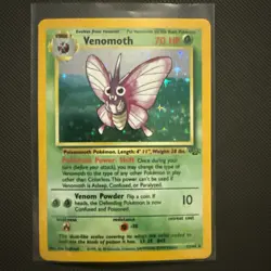 Pokemon TCG Venomoth Holo Unlimited Rare Card 13/64 Jungle Base Set NM - Image 1