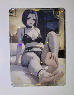Sexy Teen Titans RAVEN Goddess Story Anime Waifu Card Hunny Bunnies - Image 1