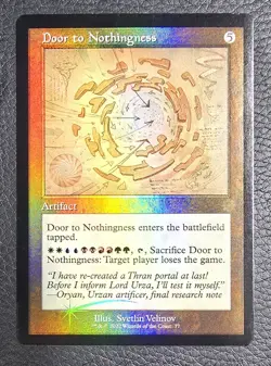 Door to Nothingness Schematic FOIL NM The Brothers War Magic the Gathering MTG - Image 1