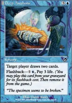 1x Deep Analysis - Foil Torment Lightly Played, English Mtg Magic - Image 1