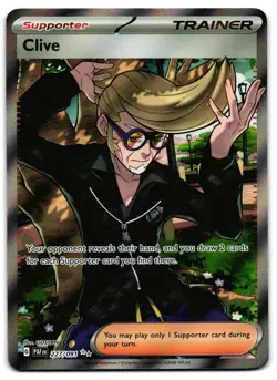 Clive 227/091 - Ultra Rare Scarlet & Violet Paldean Fates Pokemon TCG - NM Card - Image 1