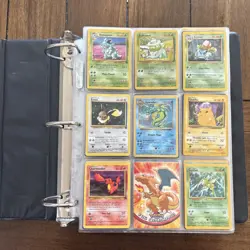 Pokemon Card Vintage Lot WOTC Holo rare Old School FIRE TCG Binder Shadowless - Image 1