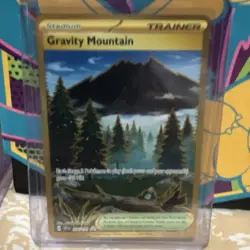 Pokemon TCG Gravity Mountain Trainer Stadium Hyper Rare Holo Sv08 250/191 - Image 1