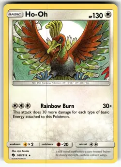 Ho-Oh 160/214 SM - Lost Thunder LP Pokemon Card TCG - Image 1