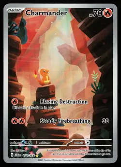 Charmander 168/165 Holo Illustration Rare Scarlet & Violet 151 Pokemon Card - Image 1