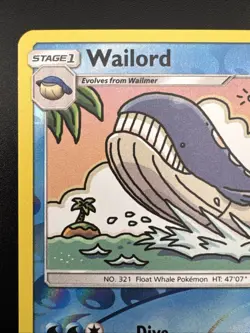Wailord 30/145 Pokemon Sun & Moon Guardians Rising Reverse Holo - Image 4