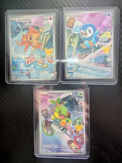 Pokemon First Partner Illustration Series 1 Gen 4 Sinnoh Starters - Image 1