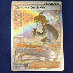 Clemonts Quick Wit 243/191 Pokemon TCG Surging Sparks Special Illustration Rare - Image 1