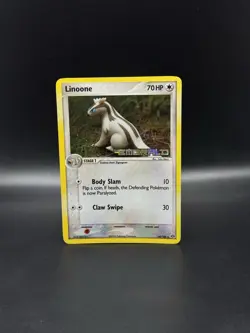 Linoone 34/106 EX Emerald Reverse Holo Pokemon TCG Yuka Morii Artwork - Image 1
