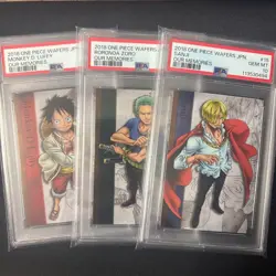 PSA 10 Luffy Zoro Sanji Set Our Memories One Piece Wafer Card Prsequential Japan - Image 1