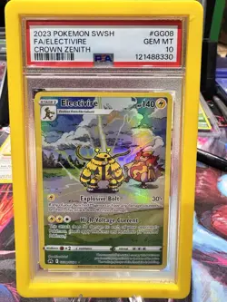Pokemon TCG Electivire GG08/GG70 Crown Zenith Galarian Gallery PSA 10 - Image 1