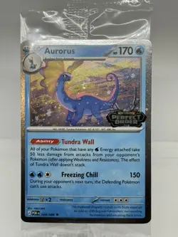 Aurorus 024/088 - Cosmo Holo - Pokemon Perfect Order Stamped Promo SEALED - Image 2