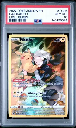 PSA 10 POKEMON 2022 LOST ORIGIN #TG05 FA PIKACHU LOST ORIGIN TG05/TG30 - Image 4