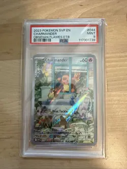 2023 POKEMON BLACK STAR PROMO #044 CHARMANDER OBSIDIAN FLAMES ETB PSA 9 - Image 1