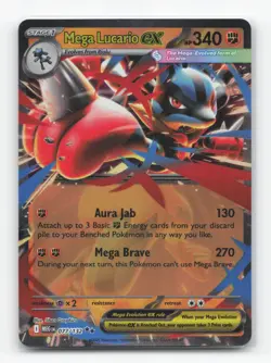 Pokemon TCG - Mega Lucario ex 077/132 Near Mint Double Rare Mega Evolution - Image 1