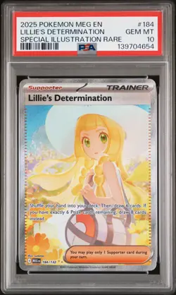 Lillie's Determination #184 Pokemon Mega Evolution EN 2025 SIR PSA 10 GEM MINT - Image 1