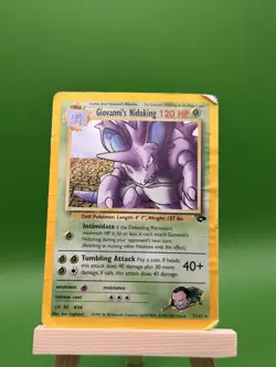 Giovanni's Nidoking Holo 7/132 Pokemon Gym Challenge Card 007/132 Damaged - Image 1