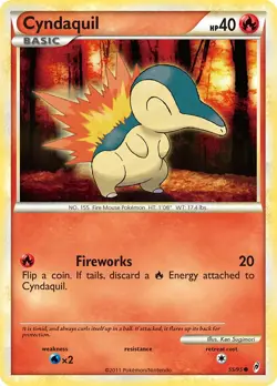 Cyndaquil 55/95 Call of Legends Pokemon Card LP - Image 1